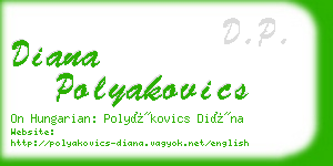 diana polyakovics business card
